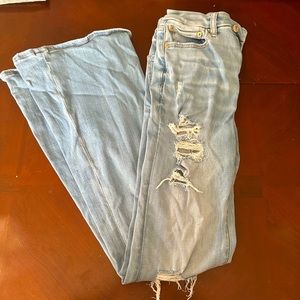 American Eagle Outfitters Curvy Super High-Rise Flare denim jeans
